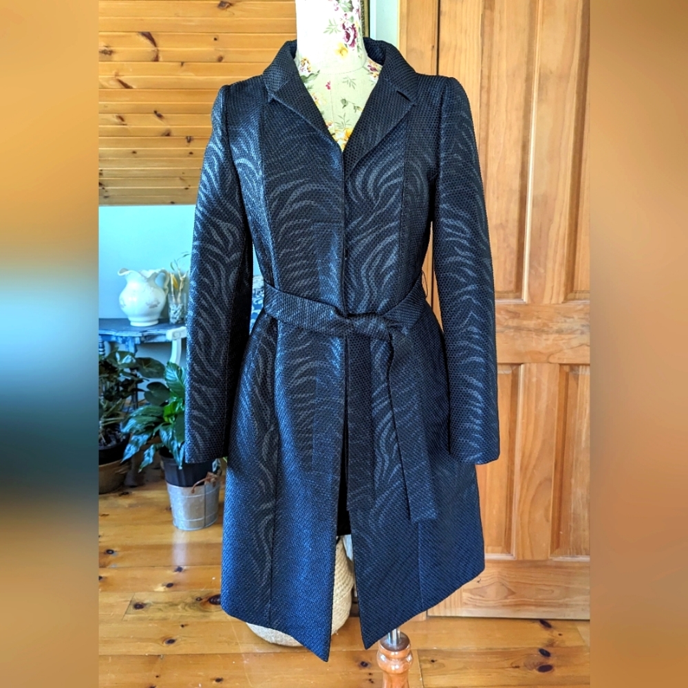 PORTS Patterned Tweed Long coat‎